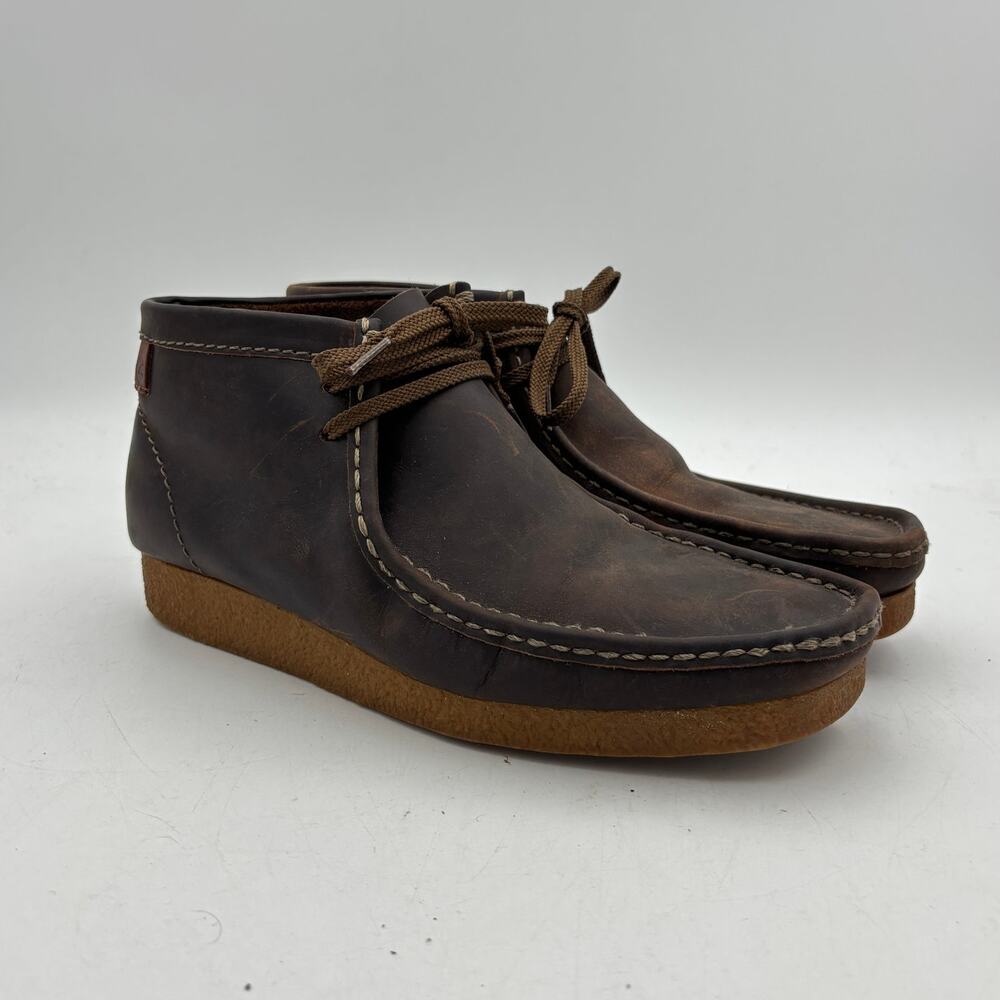 Clarks Shacre Boots Men's 10.5M Brown Leather Ankle Chukka Boots